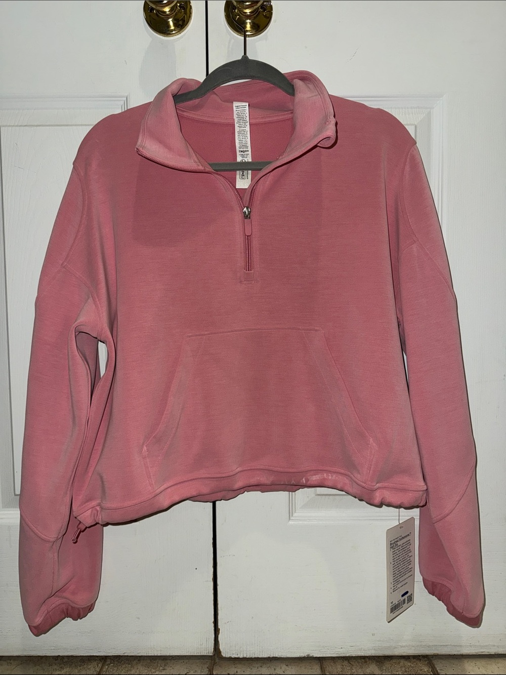 NWT Lululemon Softstreme Pink Half Zip Size 10 Womens
